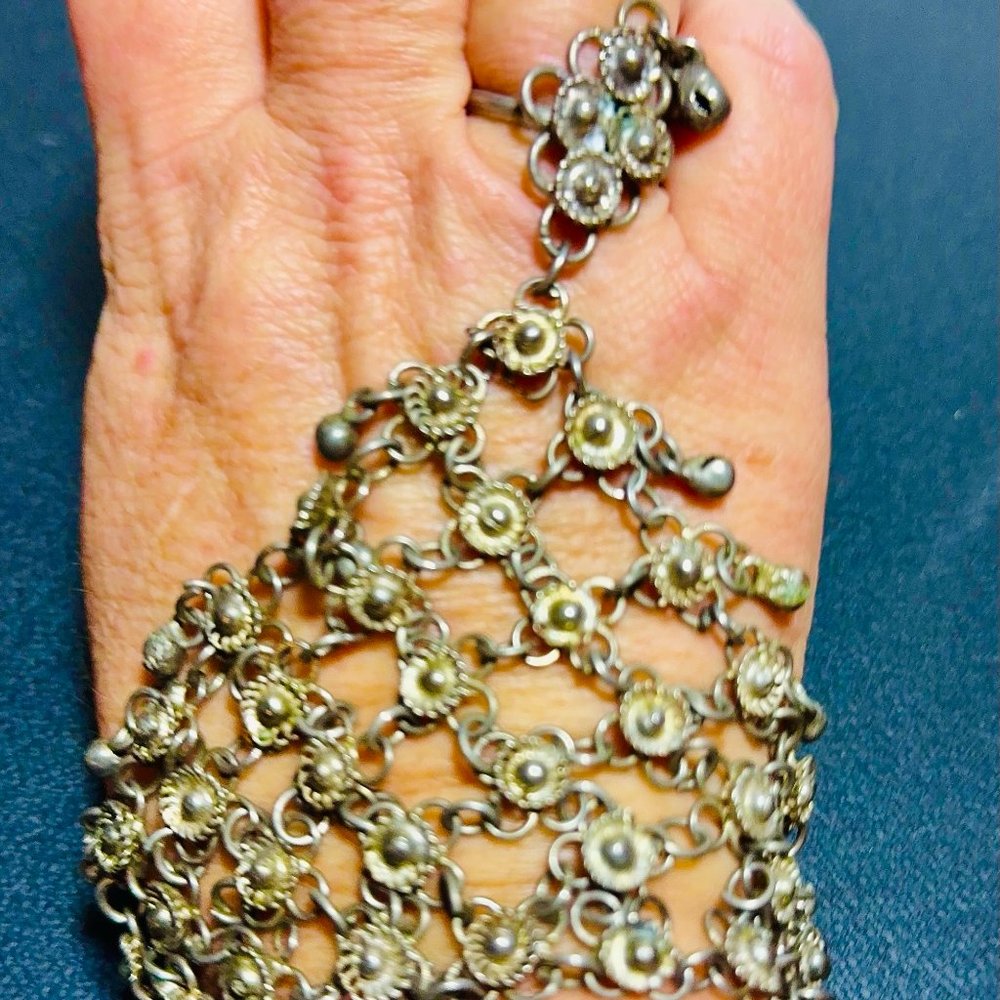 Vintage BoHo egyptian revival slave bracelet/ring.